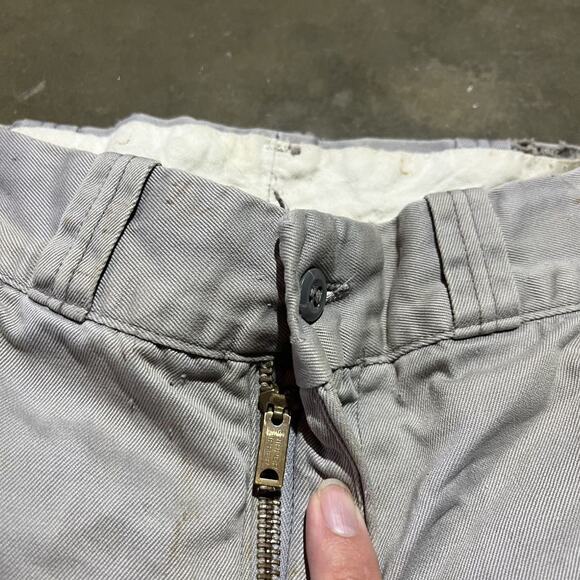 Vintage 50s Big Mac Grey Sanforized Sail Cloth Chinos 30x29 - Picture 6 of 6